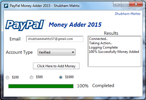 Paypal money adder free download without survey